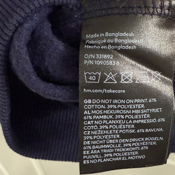 H&M Dark Blue California Sweatshirt - Picture 4 of 5